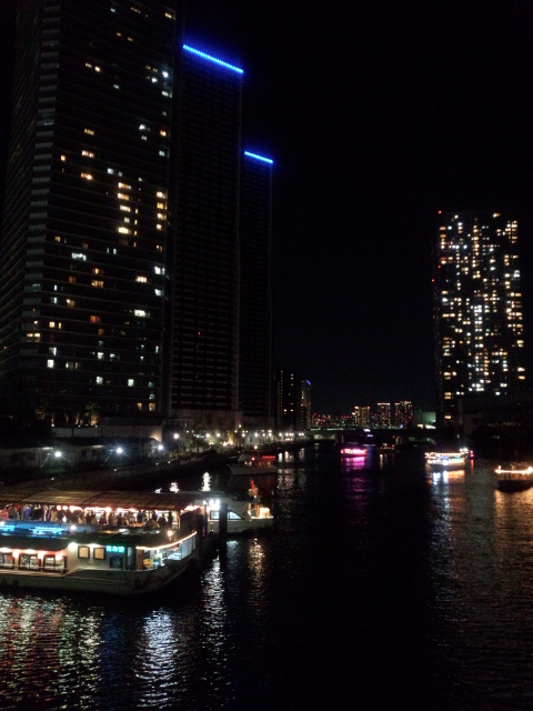 夜の運河も華やかですね