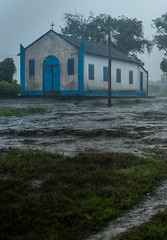 Igreja no Rio Mamuru, na comunidade Sabina, Pará, Brasil