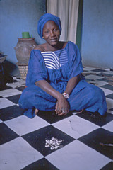 A cowrie-reading truth-sayer in Dakar, Senegal