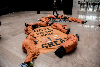 Members of Witness Against Torture Hold a Demonstration Representing the Nine Men Killed Without Charge or Trial at Guantánamo