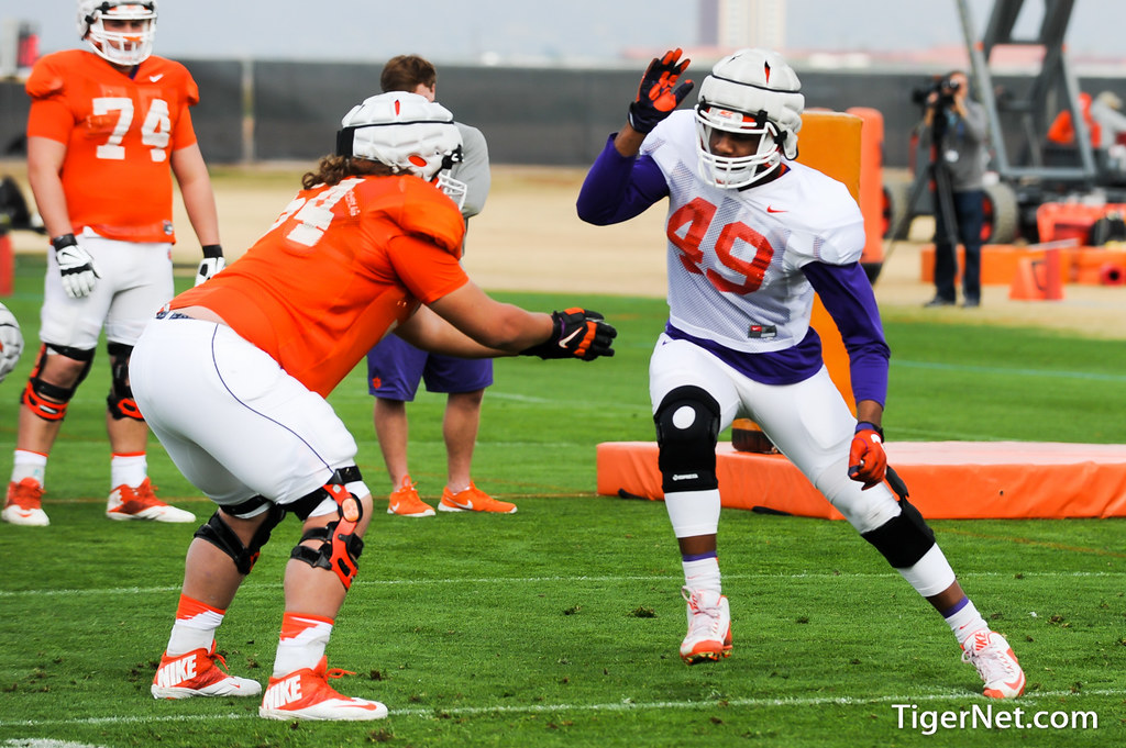 Clemson Football Photo of Richard Yeargin and fiestabowl and practice