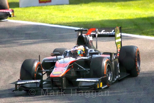 Stoffel Vandoorne in the GP2 Feature Race at the 2015 Belgium Grand Prix