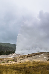 Old Faithful erupting as expected; Yellowsotne NP