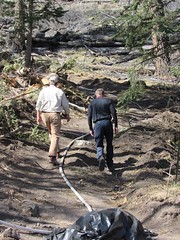 Heinrich Visits Cerro Pelado Fire, Meets with Incident Command Team in Jemez Springs