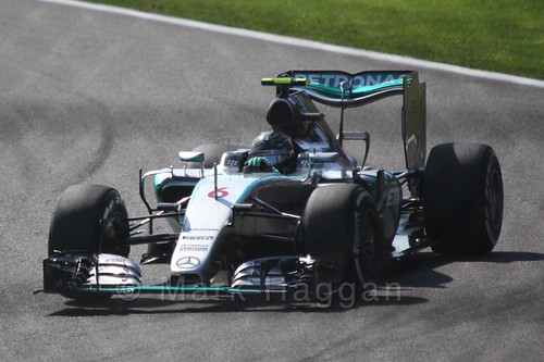 Nico Rosberg in Free Practice 3 for the 2015 Belgium Grand Prix