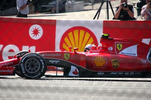 Kimi Raikkonen in Free Practice 3 for the 2015 Belgium Grand Prix