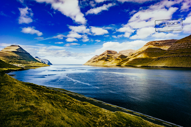 The fjord of Kunoy from Sydradalur - Faroe Islands