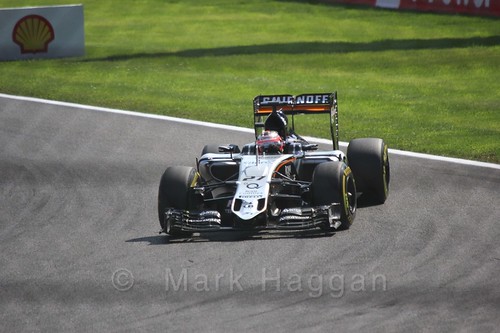 Nico Hulkenberg in qualifying for the 2015 Belgium Grand Prix