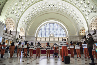 Brian Terrell Speaks at an Anti-Torture Demonstration in Union Station