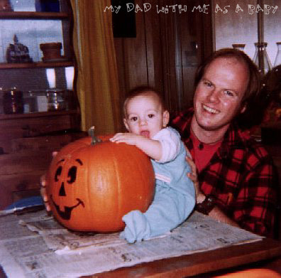 Baby Scott with a pumpkin