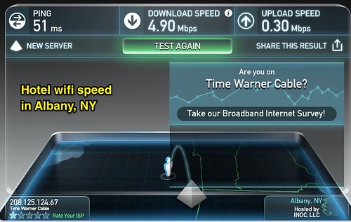 Internet Speed Test: New York Hotel Wifi by Wesley Fryer, on Flickr