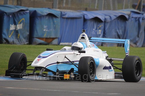 Douglas Motorsport's Akhil Rabindra in BRDC F4 at Donington Park, September 2015