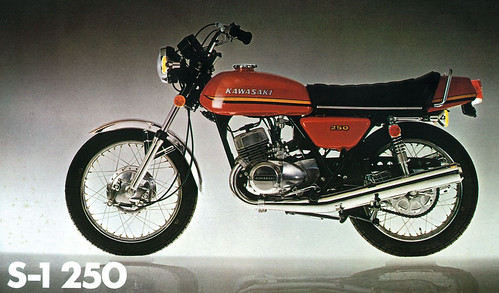 1973 KAWASAKI S1 S-1 250 MOTORCYCLE Brochure Printed Japan Original 