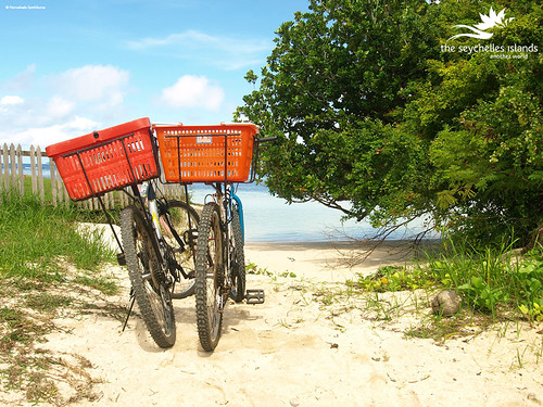 Beach with bicycle