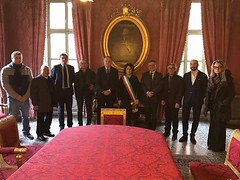 Casale Monferrato, 22/01/2017, Visita del Viceministro dell'Interno albanese Stefan Çipa presso il Municipio