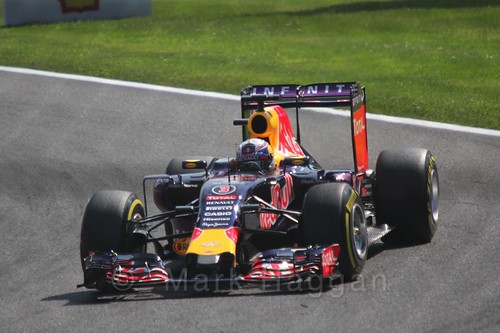 Daniel Ricciardo in qualifying for the 2015 Belgium Grand Prix