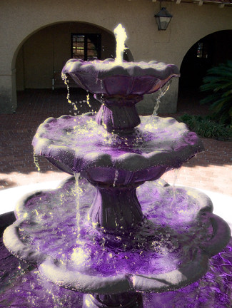 Purple and Gold Fountain