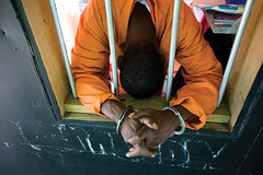 Michael Ta'Bon recreates the prison cell, Philadelphia, PA