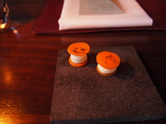 Pickled carrot - fresh cheese - caraway seeds