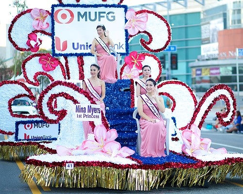 NCCBF Queen and Court - Nisei Week Grand Parade 2015