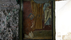 Kneeling figure with living halo, Theodotus Chapel, c. 741-752Santa Maria Antiqua, Rome