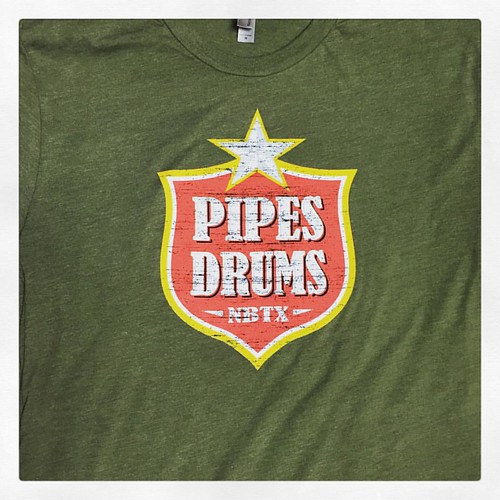 Pipes and Drums of New Braunfels, Tx. Nice design and print. Excellent choice of tri-blend shirt.  #Expertees #tshirt #newbraunfels