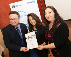 Mariele De Guzman, work experience student for Watson & Co. Chartered Marketing and NB Chartered Marketing from St Patrick's College, Ballymena at the WorldHost Celebration and Certificate Presentation