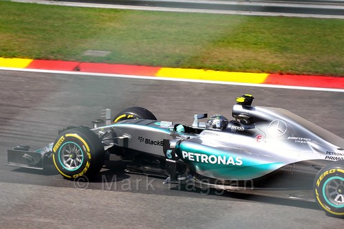 Nico Rosberg in Free Practice 2 for the 2015 Belgium Grand Prix