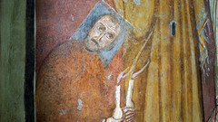 Kneeling figure with living halo, Theodotus Chapel, c. 741-752Santa Maria Antiqua, Rome