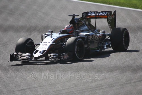 Nico Hulkenberg in Free Practice 3 for the 2015 Belgium Grand Prix