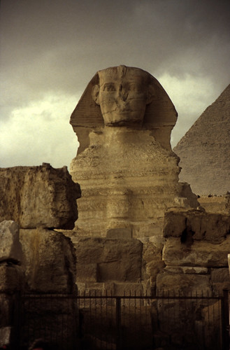 Ägypten 1999 (660) Kairo: Große Sphinx, Gizeh • <a style="font-size:0.8em;" href="http://www.flickr.com/photos/69570948@N04/32417220721/" target="_blank">Auf Flickr ansehen</a>