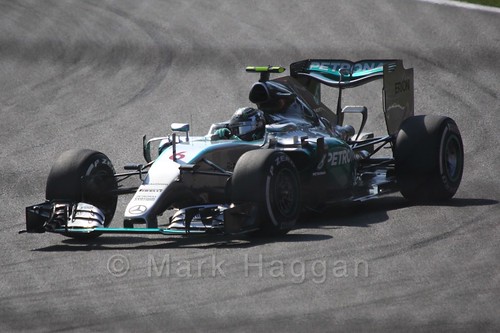 Nico Rosberg in Free Practice 3 for the 2015 Belgium Grand Prix