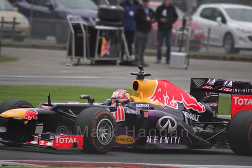 Antonio Felix da Costa takes the Red Bull F1 car for a spin at the WSR