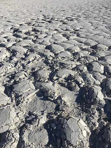 Nous marchons sur un sol qui ressemble à de la neige : ce sont des minéraux que nous ne connaissons pas