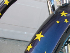 Detail of stenciled stars