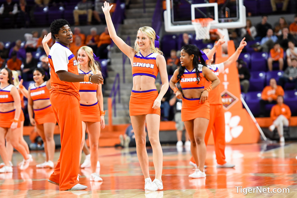 Clemson Basketball Photo of Cheerleaders and oakland and nit
