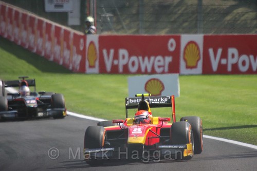 Alexander Rossi in the GP2 Feature Race at the 2015 Belgium Grand Prix