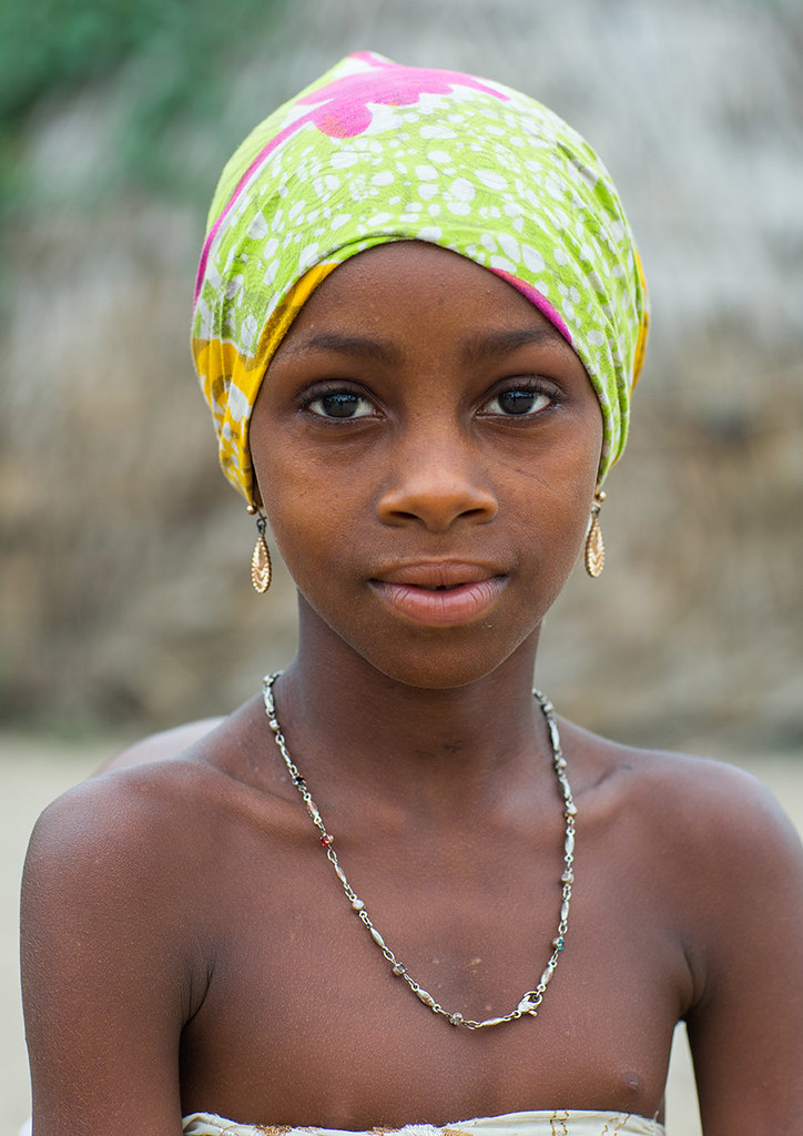 West African Tribal Girl Bare