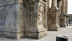 View of plinths, Arch of Constantine