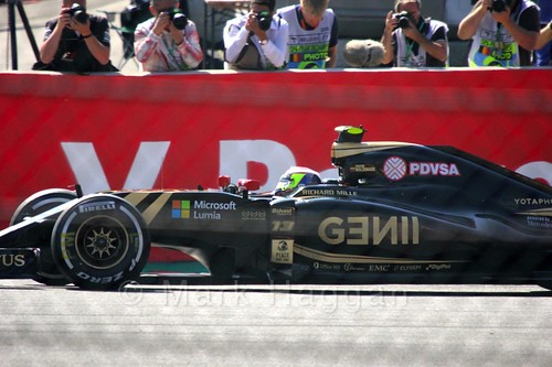 Pastor Maldonado in Free Practice 3 at the 2015 Belgian Grand Prix