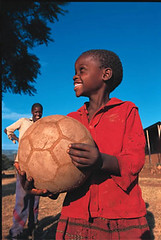 Children playing soccer - Northern Province, South Africa