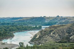 The Waterton River, as seen near Pincher Creek, Alberta.