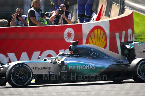 Lewis Hamilton in Free Practice 3 for the 2015 Belgium Grand Prix