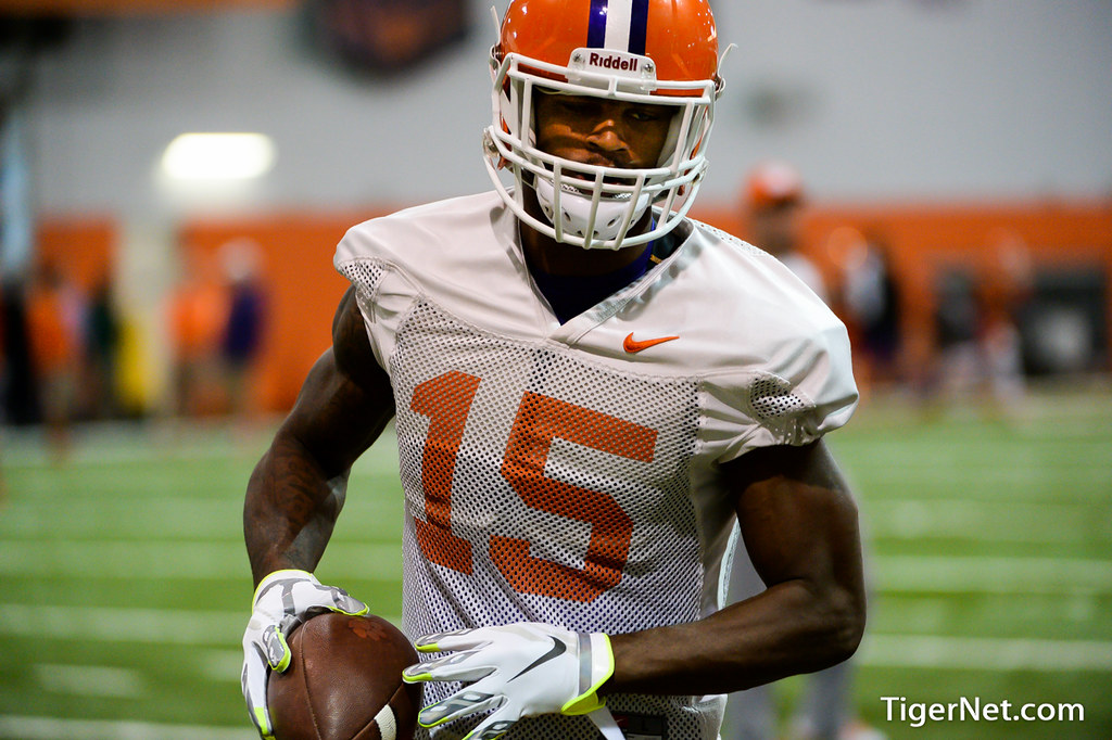 Clemson Football Photo of TJ Green and practice
