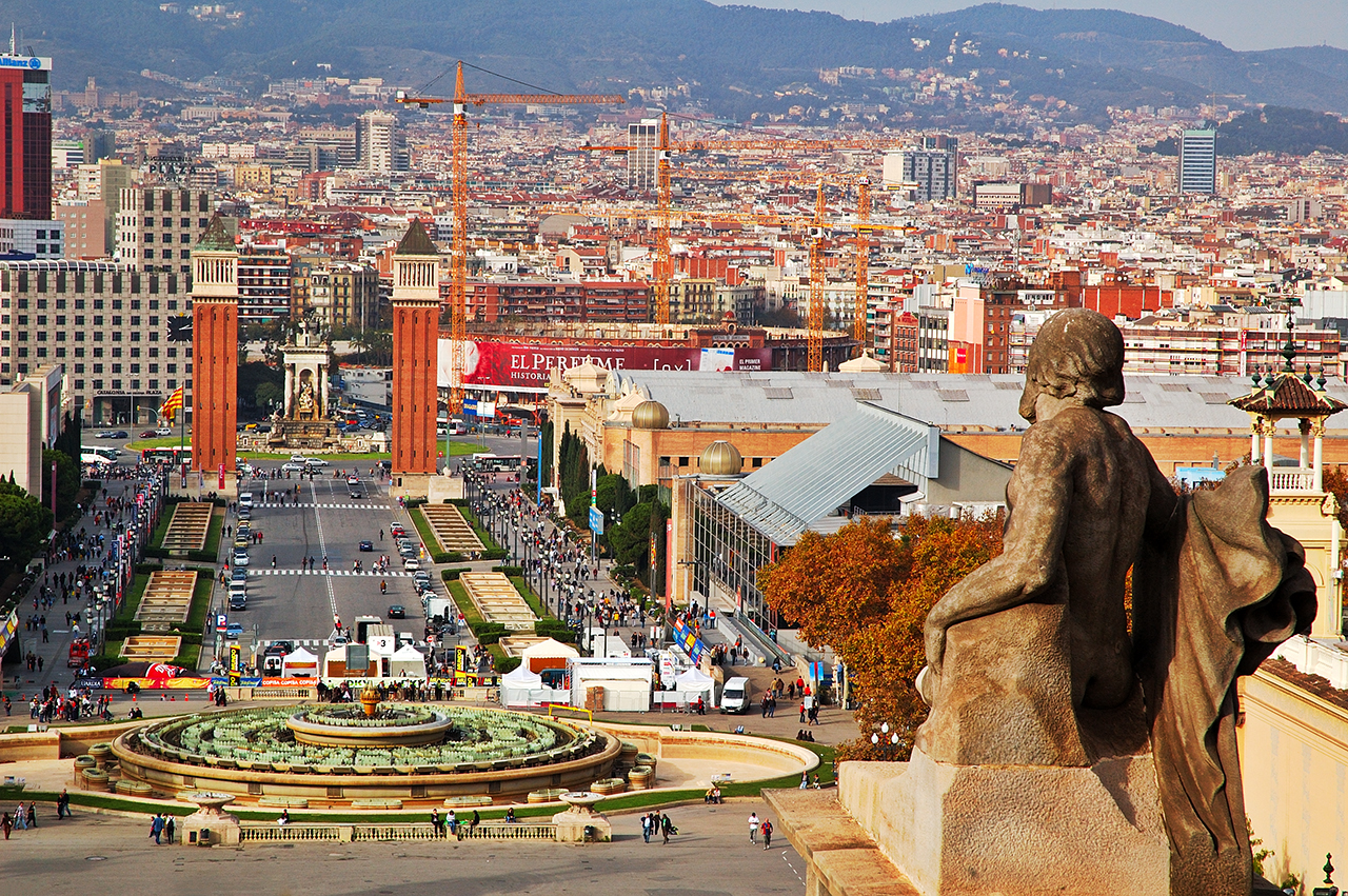 Barcelona city as seen from Montjuic