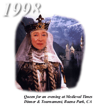 Mary Lou crowned queen at the Medieval Times Dinner and Tournament in Buena Vista, California 1998