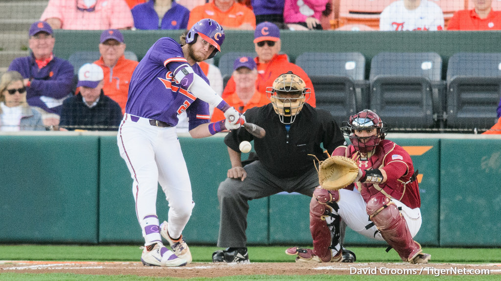 Clemson  Photo of Seth Beer and Boston College