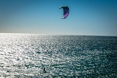 Andrew enjoying kite surfing in San Carlos.