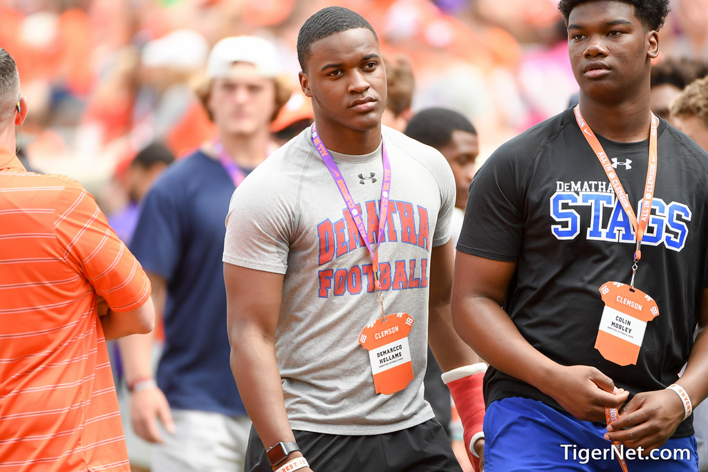 Clemson Recruiting Photo of DeMarcco Hellams and springgame