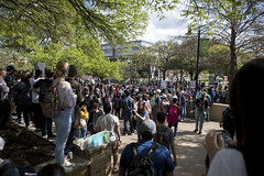 0329 Large protest on UNT campus